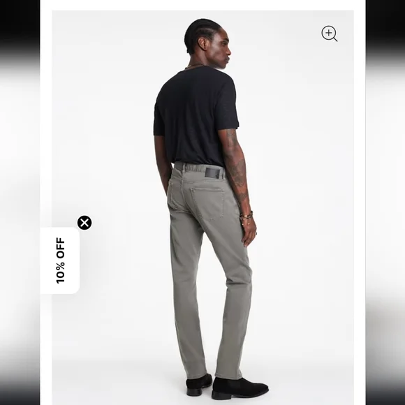 John Varatos Black Weft Jeans In Shark Size 30